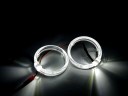 Ангельские глазки LED 2.5 дюйма 80мм белые 2 режима 9-15в 1 к-т