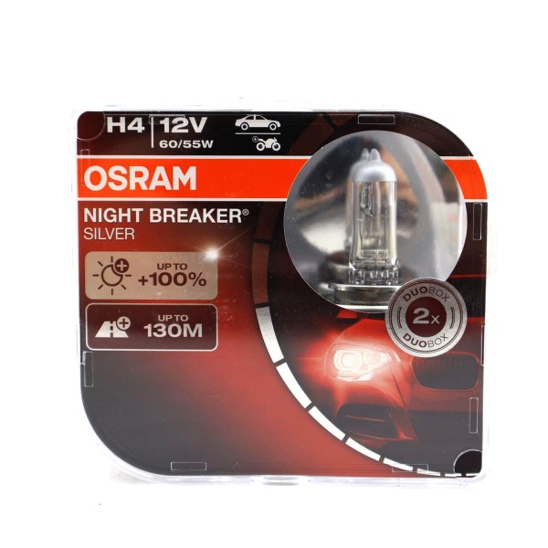 Лампа H4 OSRAM Silverstar +100%