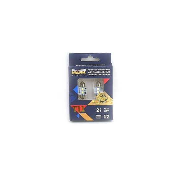 Светодиод C5W 31мм 12V 2 smd 180 canbus Маяк