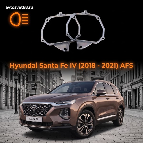 Переходные рамки Hyundai Santa Fe IV (2018 - 2021) AFS LED