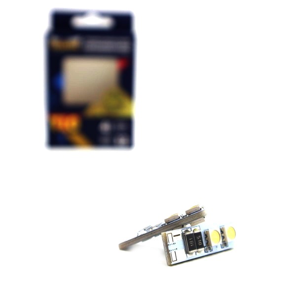 Светодиод W5W SUPER WHITE 4SMD CANBUS CAN02 Маяк