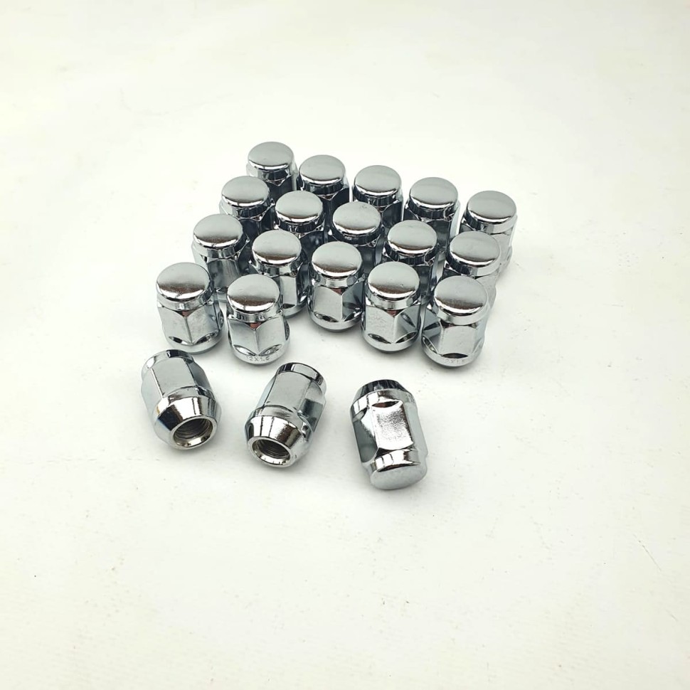 Гайка колеса М12х1,5 (конус кл.21) h=35 хром ВЕКТОР