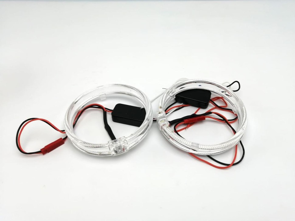 Ангельские глазки LED 3 дюйма 95мм белые 2 режима 9-15в 1 к-т